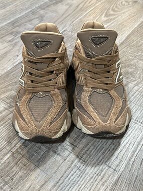 New Balance 9060 Tan and Brown Athletic Sneakers